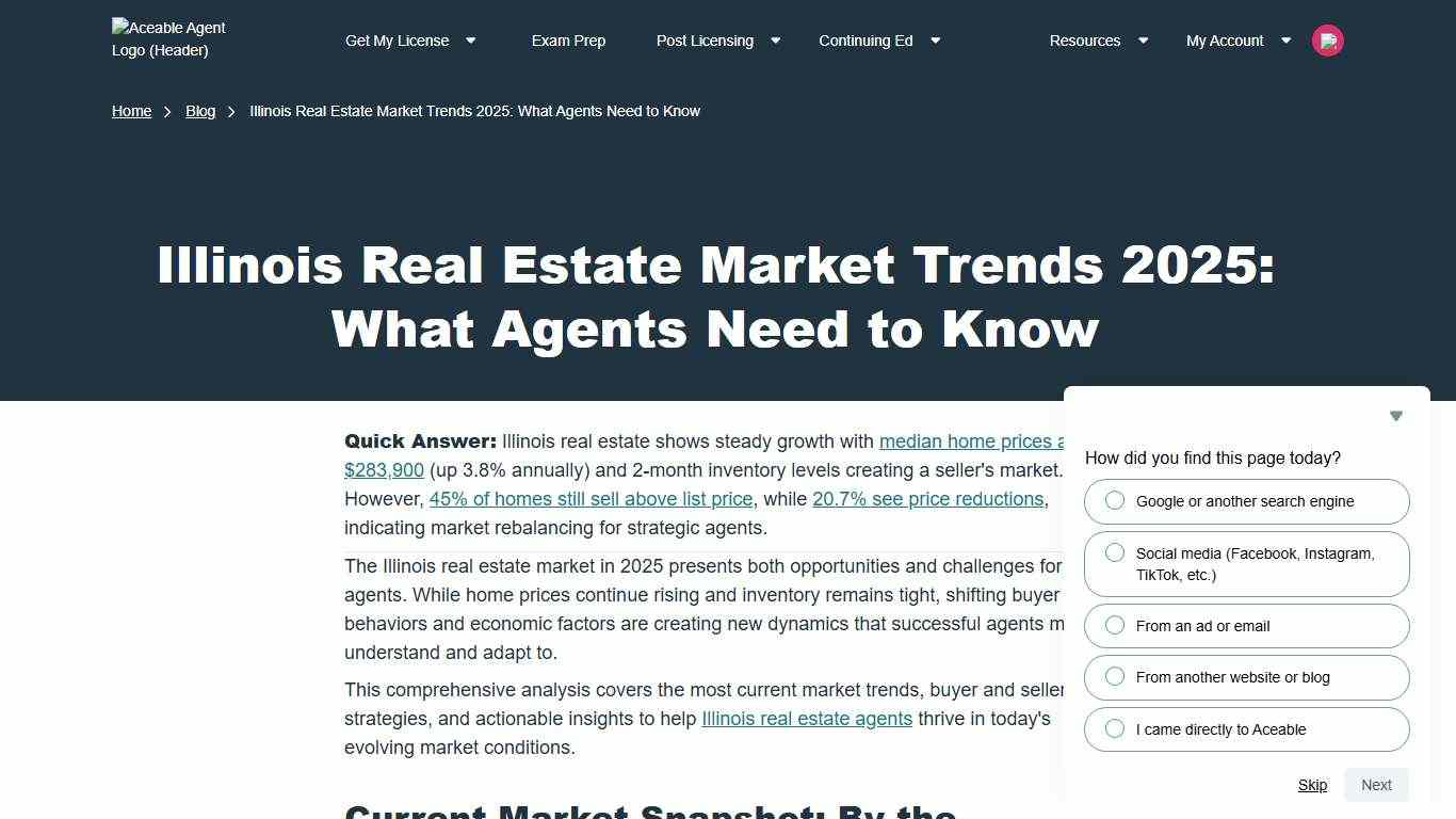 Illinois Real Estate Market Trends 2025: What Agents Need